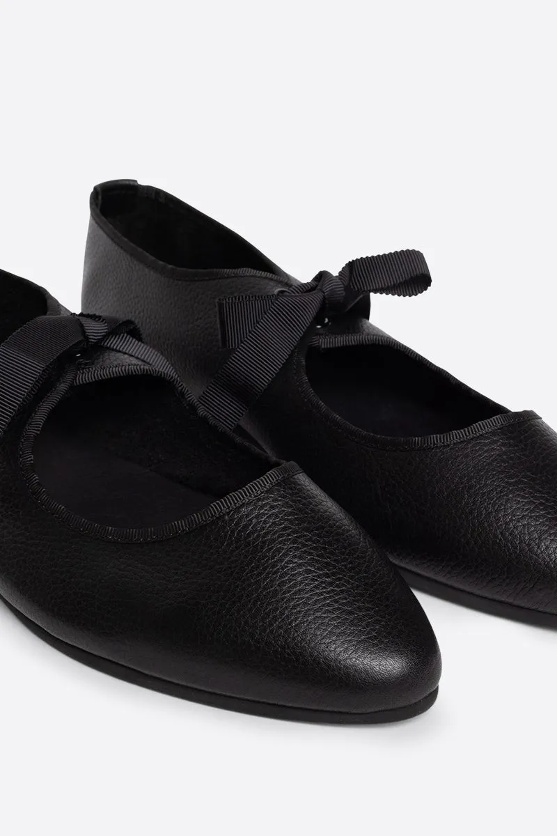 VALLEY BLACK SOLE BALLET FLAT