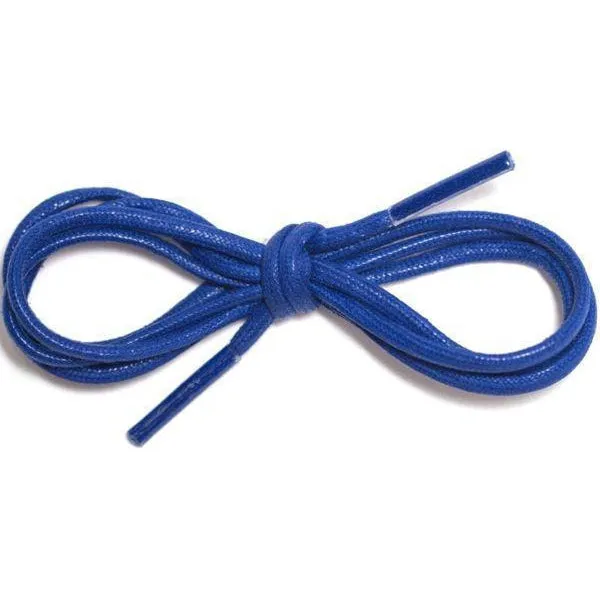 Wholesale Waxed Cotton Dress Round 1/8" - Royal Blue (12 Pair Pack) Shoelaces